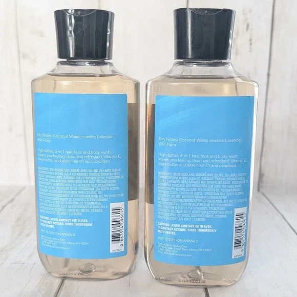 Bath & Body Works Oasis Mens 3-in-1 Hair Face Body Wash Set of 2 Discontinued - Picture 2 of 3
